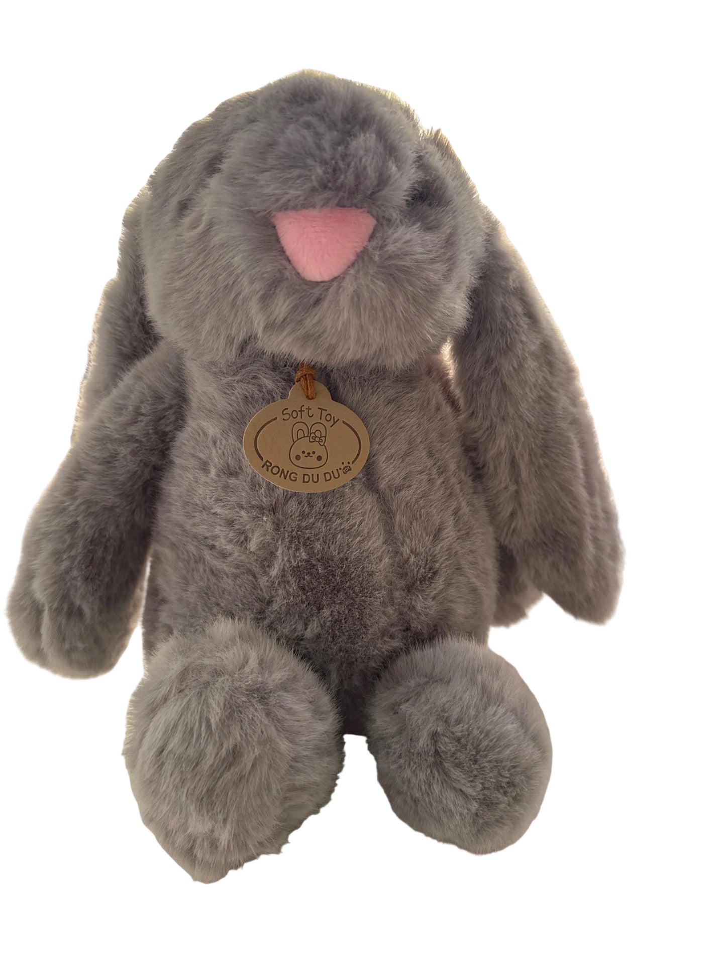 Conejo gris grande peluche