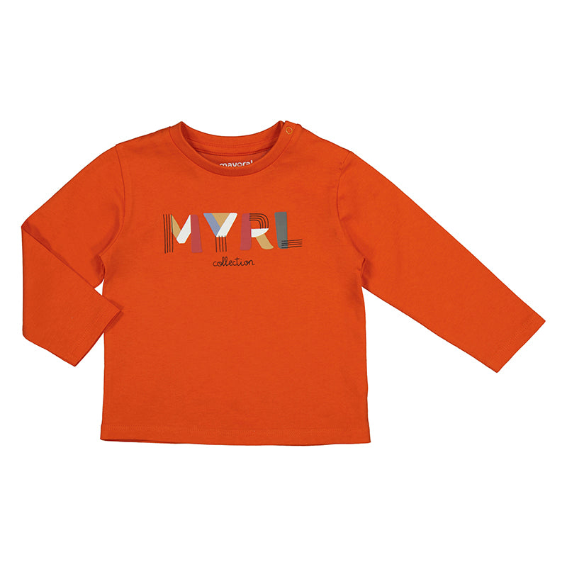 Camiseta manga larga básica 108 naranja