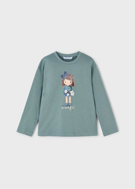 Blusa 4005 salvia y Leg 4716 petróleo