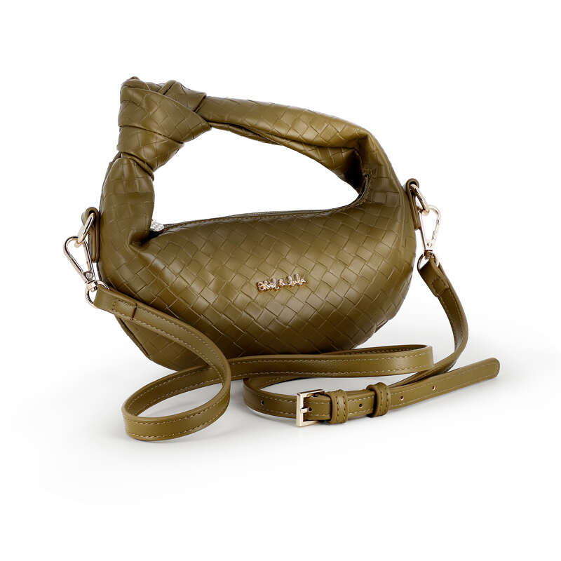 Bolso trenzado 5935 aguacate