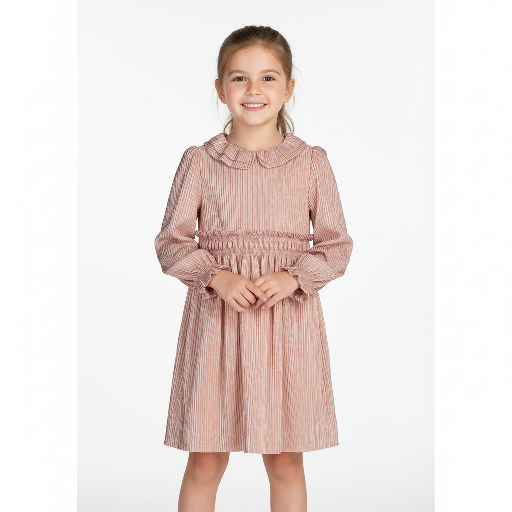 Vestido punto plisado 5530 petalo