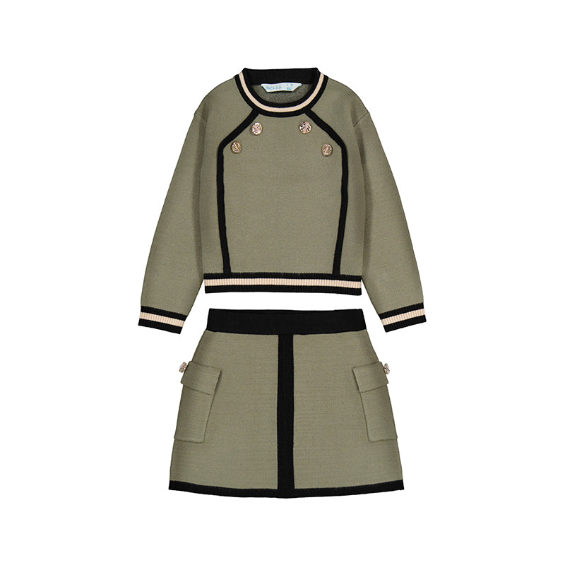 Conj. falda tricot 5544 laurel