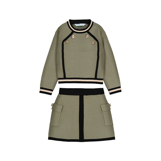 Conj. falda tricot 5544 laurel