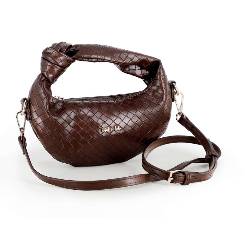 Bolso trenzado 5935 trufa