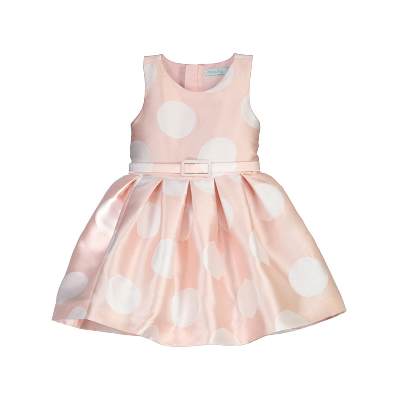 Vestido mikado topos 5032 Rosa