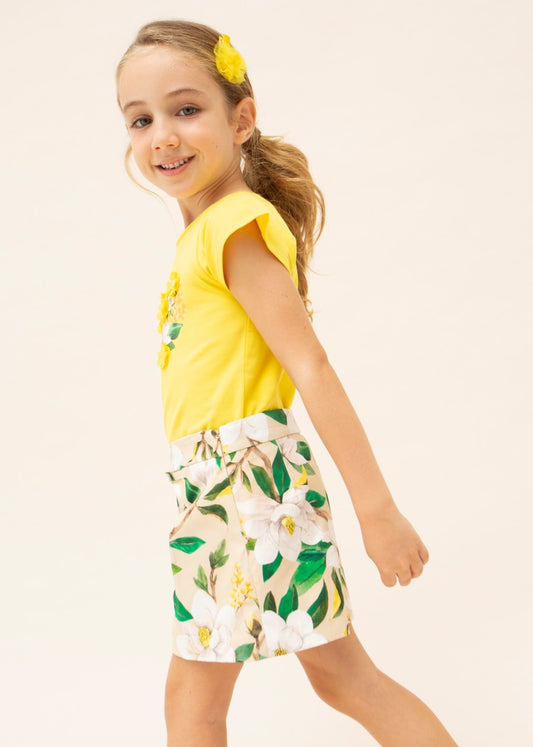 falda pantalón estampado 3906 beige
