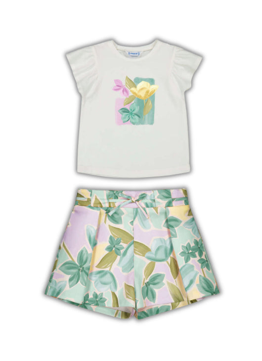 Conj.Camiseta 3007 lago y falda pantalón 3906 lago