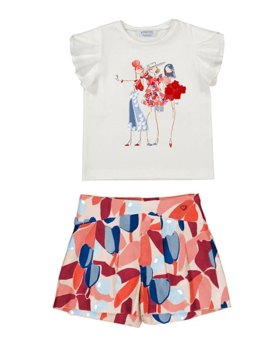 Set Camiseta 3004 crudo rojo + short 3905