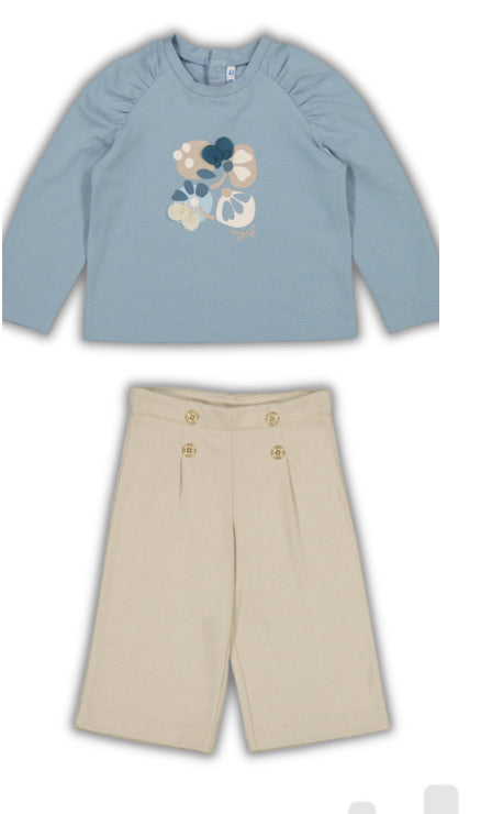 Camiseta m/l   2081 ópalo y pantalon 2588 piedra