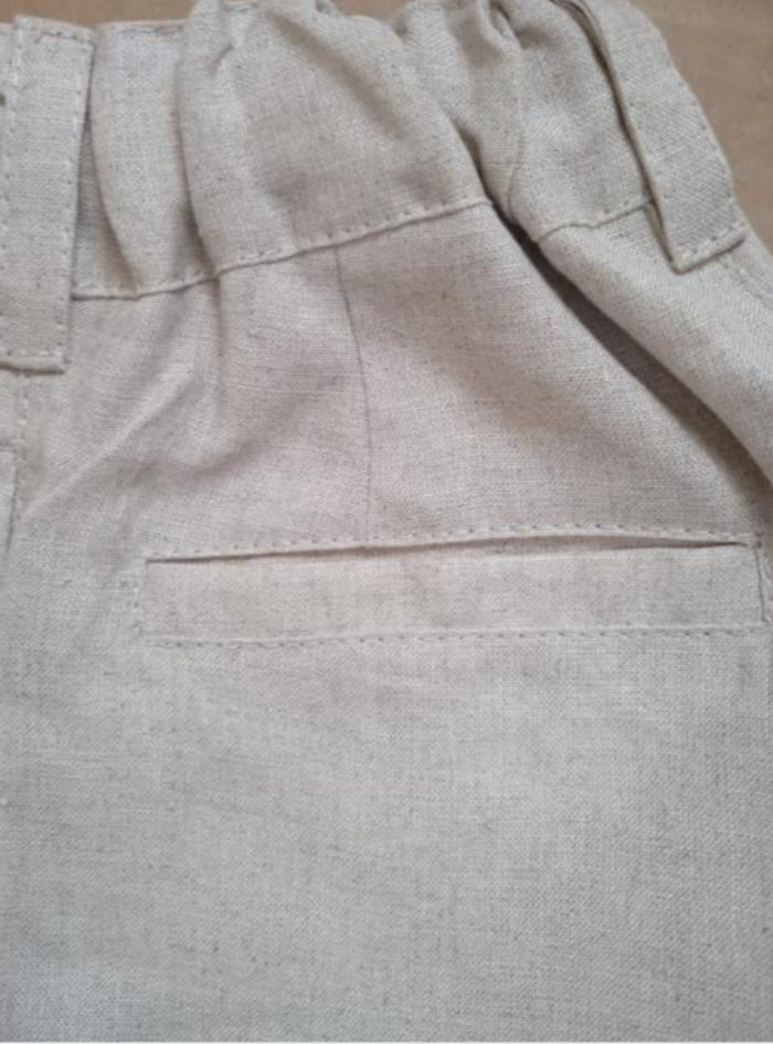 Pantalón lino ixchel beige mod 630
