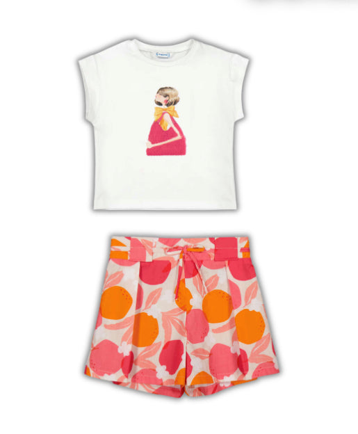 Conj.Camiseta 3005 blanco y short 3906