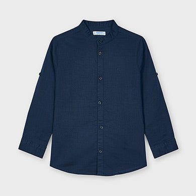 Camisa lino mao 3125 marino