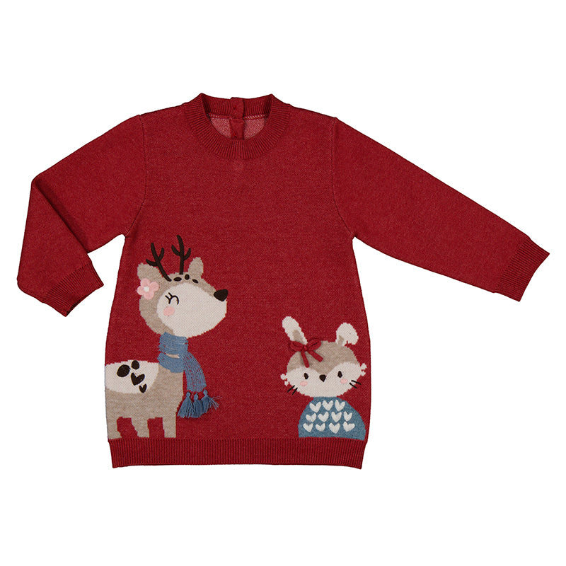 Vestido tejido 2918 tomate