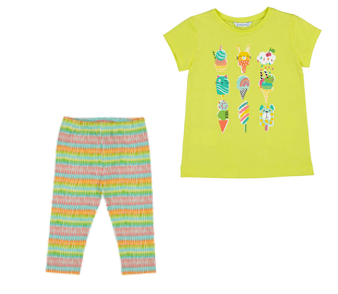 Conj Camiseta 3014 citron + legg agua citro