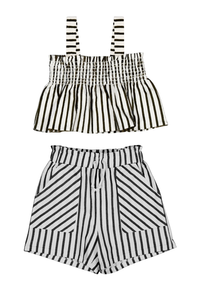 Set 2 piezas de Camiseta 6033 negro y 6219 short negro