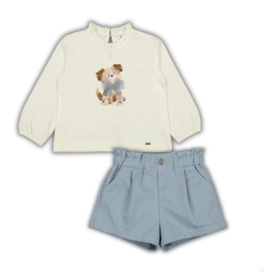 Camiseta m/l   2075 nata y short 2261 blue bell