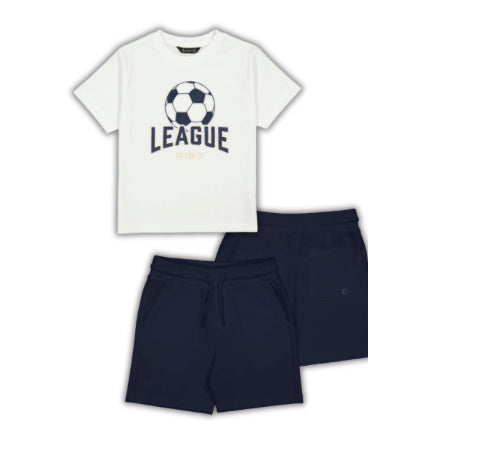 Conj.Camiseta 3074 nata y short 611 marino