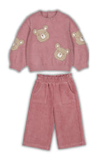 Cargar imagen en el visor de la galería, Sueter tejido  2356 orquídea y pantalon 2590 orquídea
