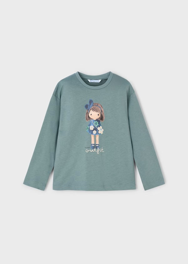 Blusa 4005 salvia y Leg 4716 petróleo