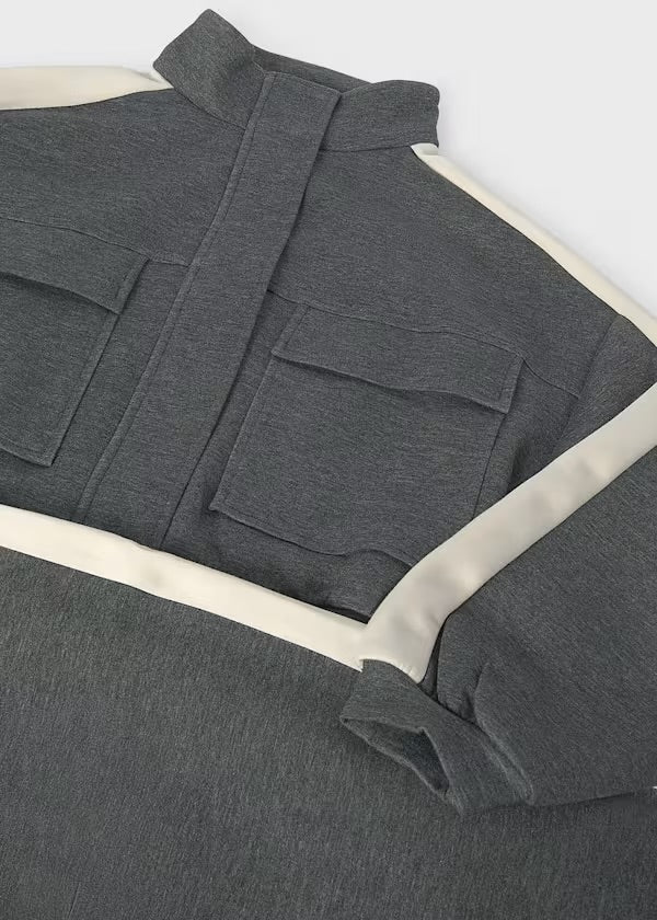Chandal interlock bandas 7860 plomo vig