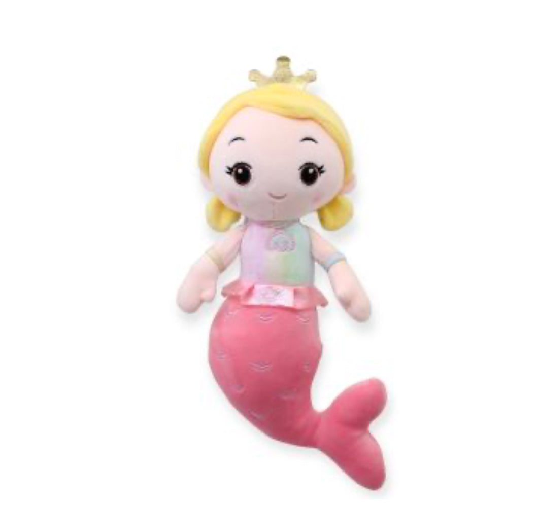 Sirena coral mediana peluche
