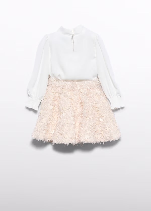 Conj falda plumas 5590