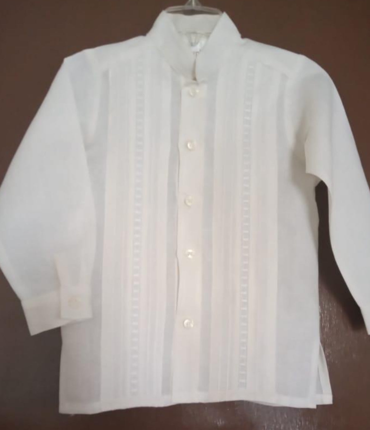 Guayabera manga larga cuello mao ixchel mod 608