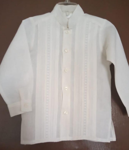 Guayabera manga larga cuello mao ixchel mod 608
