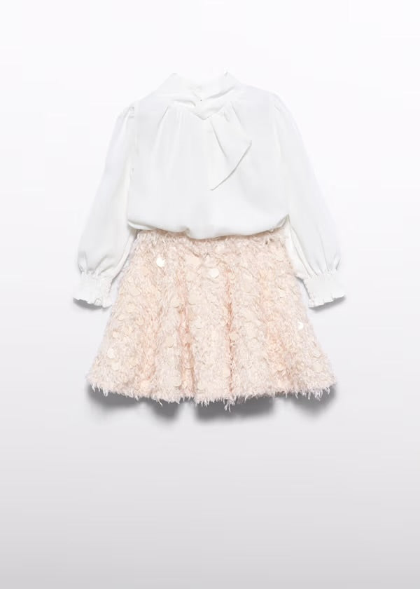 Conj falda plumas 5590