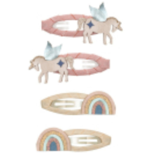 Unicornio y arcoíris clic clacs