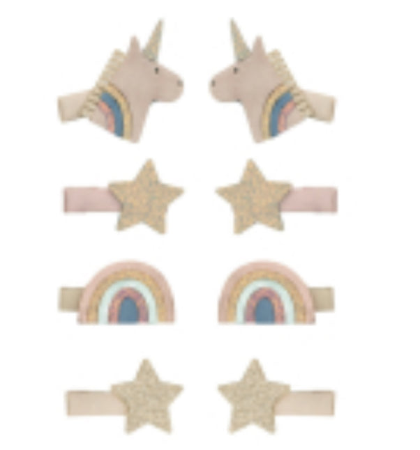 Celeste unicornio mini clips