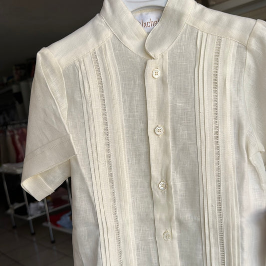 Guayabera presidencial ixchel mao Mod 519 manga corta