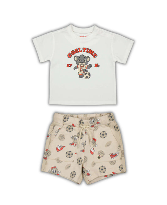 Conj.Camiseta 1007 nata short 1218 crema