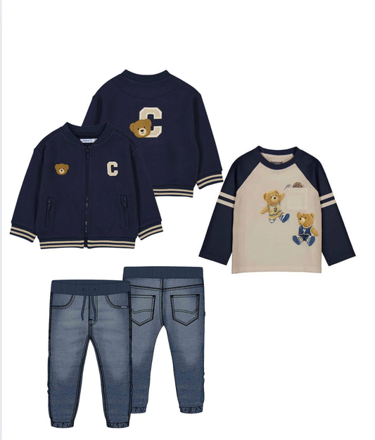 Set Chaqueta cierre oso 2426, camiseta 2059 y pantalón 2508