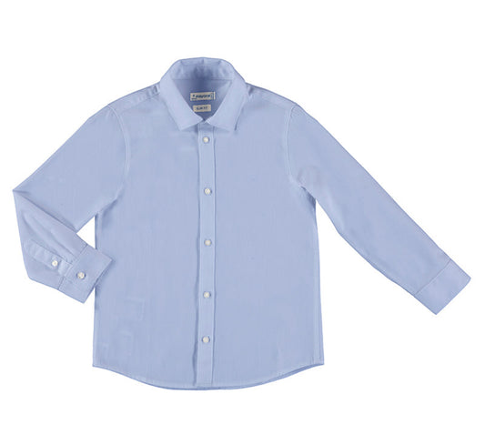 Camisa manga larga básico 146 celeste
