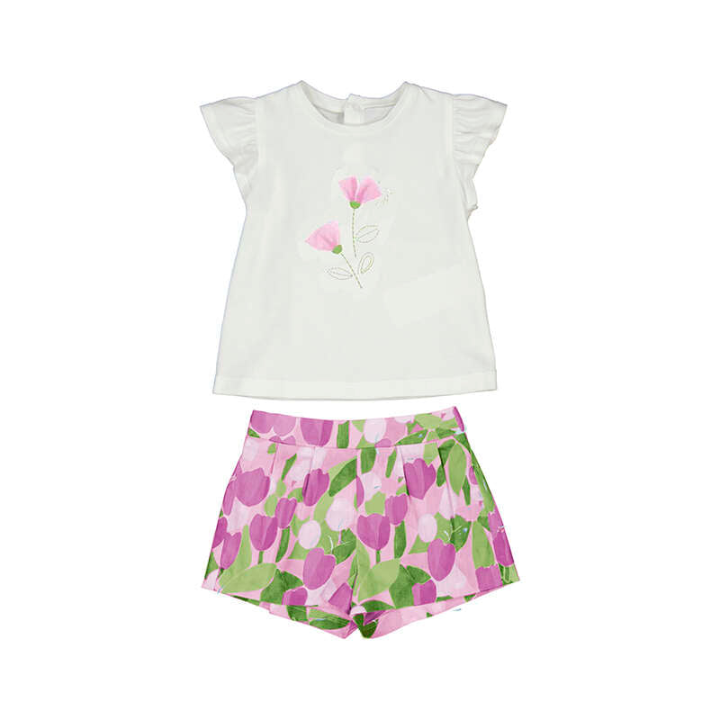 Conj. bermuda estampada 1237 malva