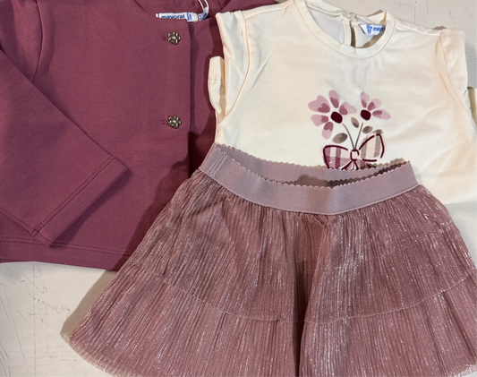 Set falda 3 piezas 2922 rosado