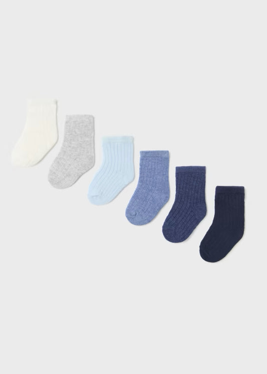 9655 Set 6 calcetines azules