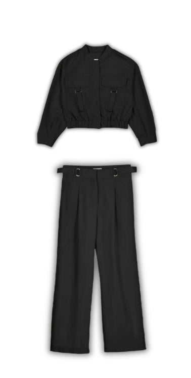 Conj.Chaqueta 6404  negro y pantalones 6551 negro