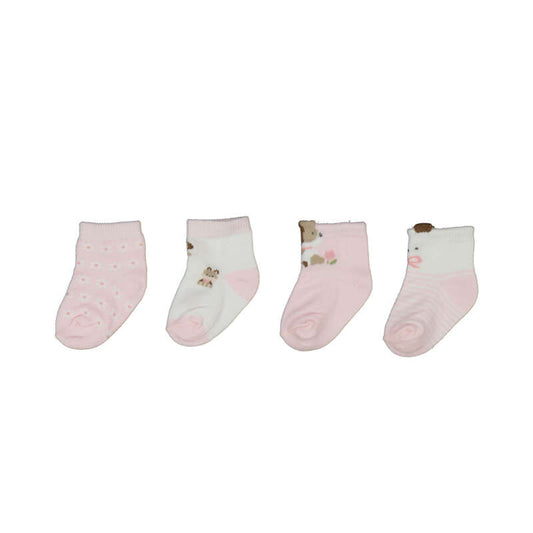 set 4 calcetines 9054 rosa baby