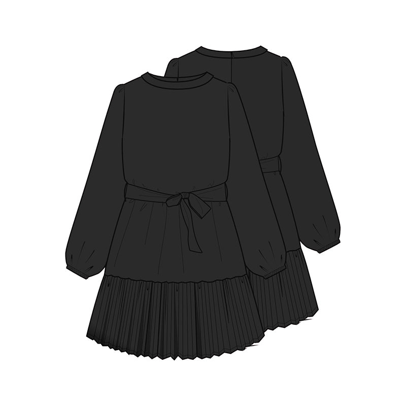 Vestido crepe 7908 negro