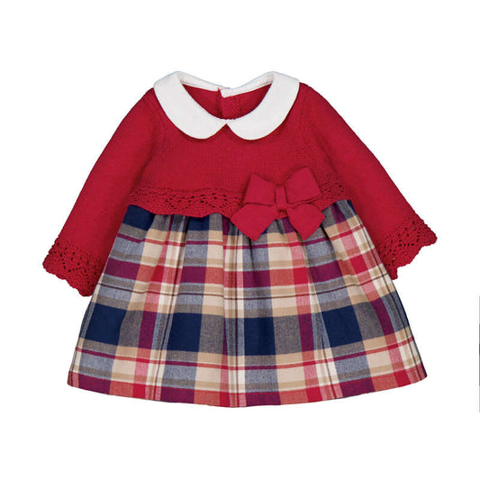 Vestido tricot combinado 2801  Red