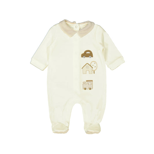 Pelele tundosado cuello 2716 crudo