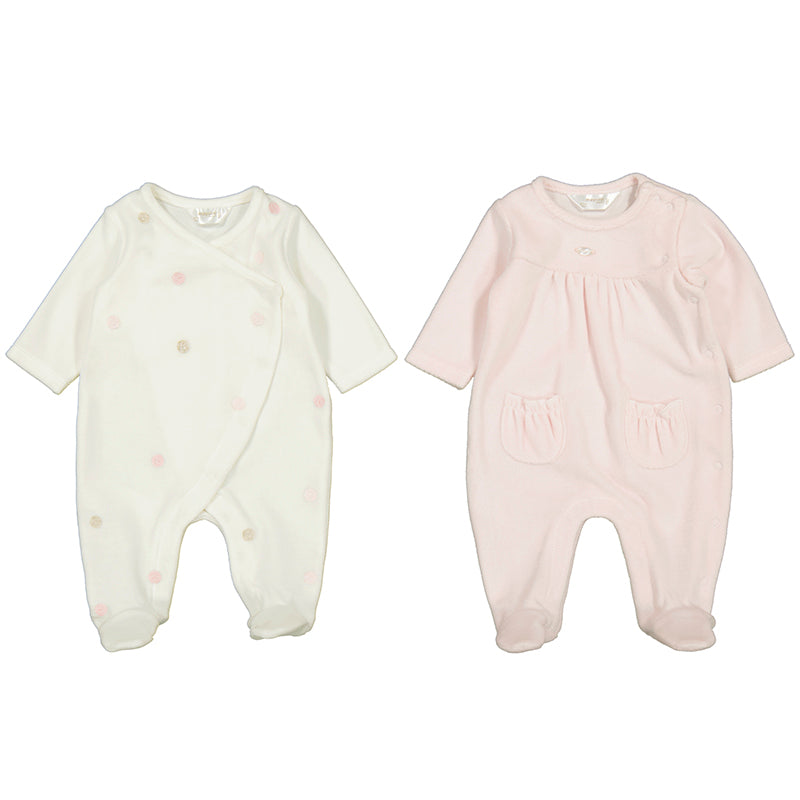 Set 2 peleles tundosado 2706  Rosa baby
