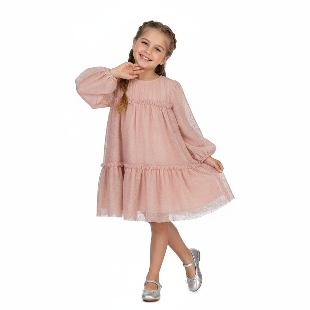 Vestido tul fantasia 4919 maquillaje