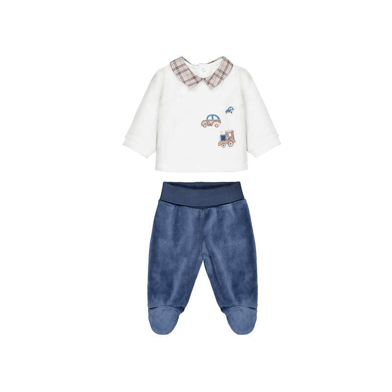 Conj. polaina tundosado cuello 2518 Blueberry