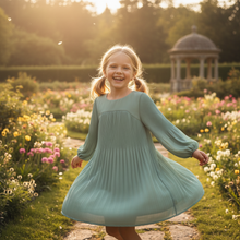 Cargar imagen en el visor de la galería, Vestido gasa plisada 4922 salvia
