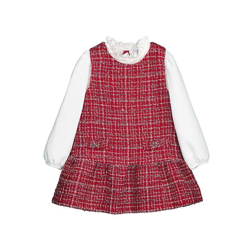 Vestido pichi combinado 4929 rojo