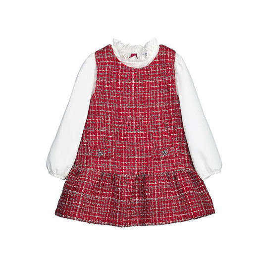 Vestido pichi combinado 4929 rojo