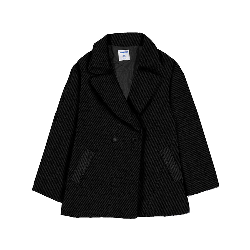 Abrigo jacquard 7431 negro